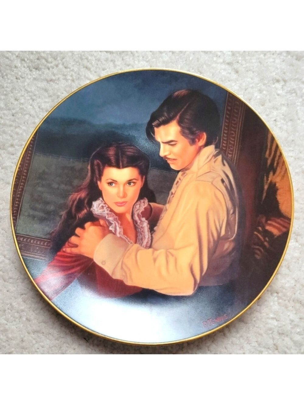 Rare W. S. George Gone With The Wind Collectable Plate 1993 Limited Edition